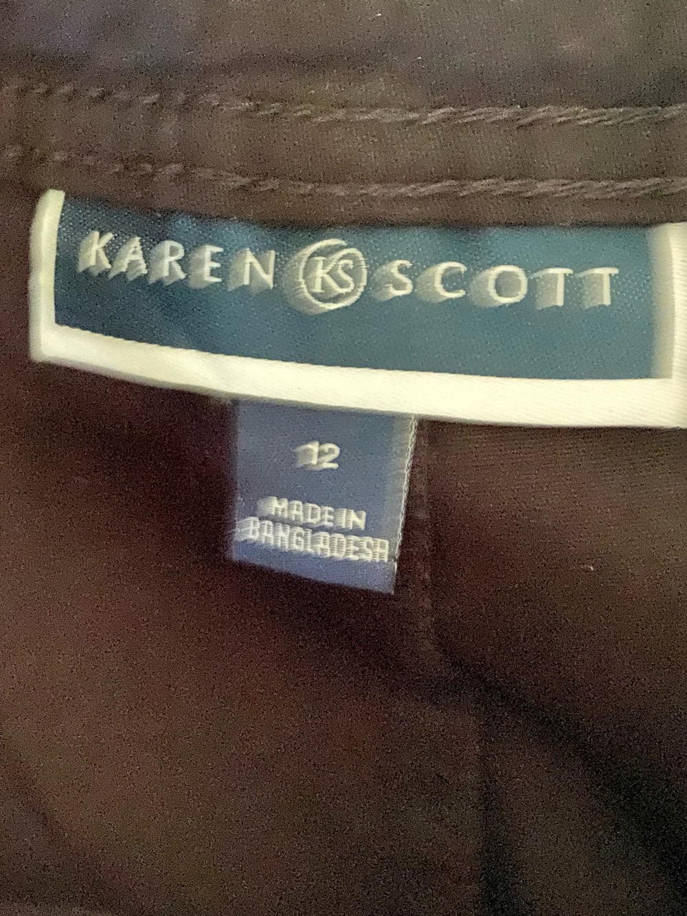 Karen Scott Black Woven Skort 12 NWT - Picture 4 of 4